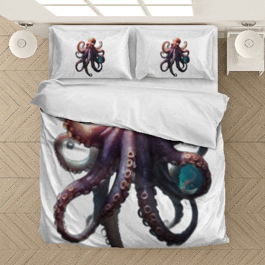 Ethereal octopus tentacle poses in dramatic light Bedding Sets