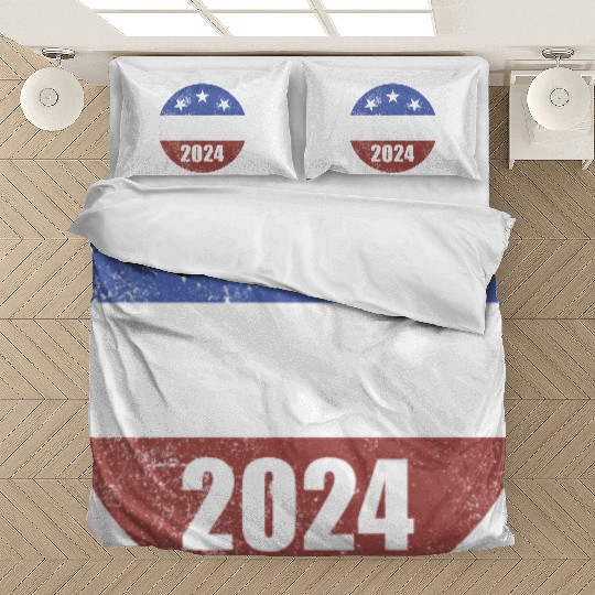 Hawk Tuah 2024 Election Button Hawk Tuahhawk tuah Bedding Sets