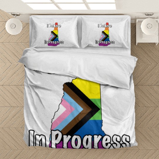 New Hampshire Pride Believe in Progress Flag Bedding Sets