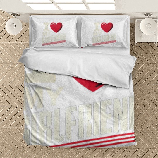 I Love My Girlfriend retro vintage Bedding Sets