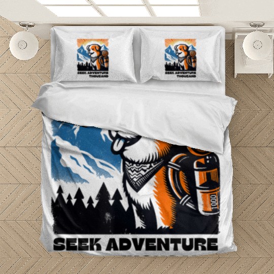 Unisex camping vintage travel dog Bedding Sets