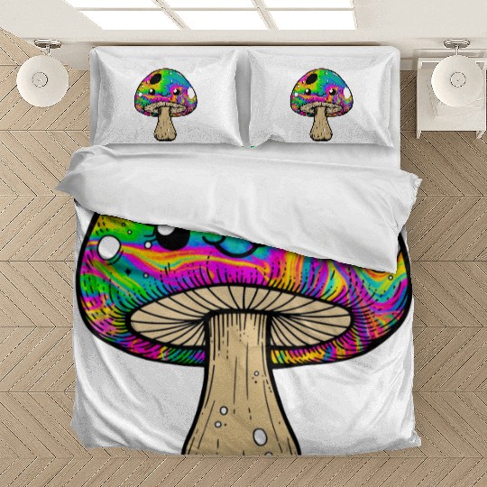 psychedelic Kawaii Mushroon Bedding Sets