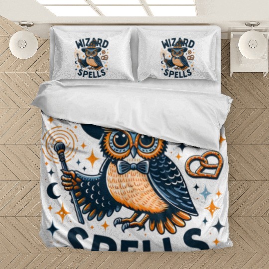 Wizard Owl Magical Pretzel Spells Bedding Sets