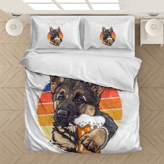 Shepherd Dog LIKE BEER AND GERMAN SHEPHERD Bedding Sets
