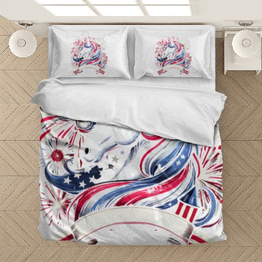 Star-Spangled Unicorn with American Pride and Bedding Sets