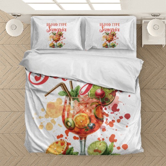 Cocktail Bartender Blood Type Sangria Bedding Sets