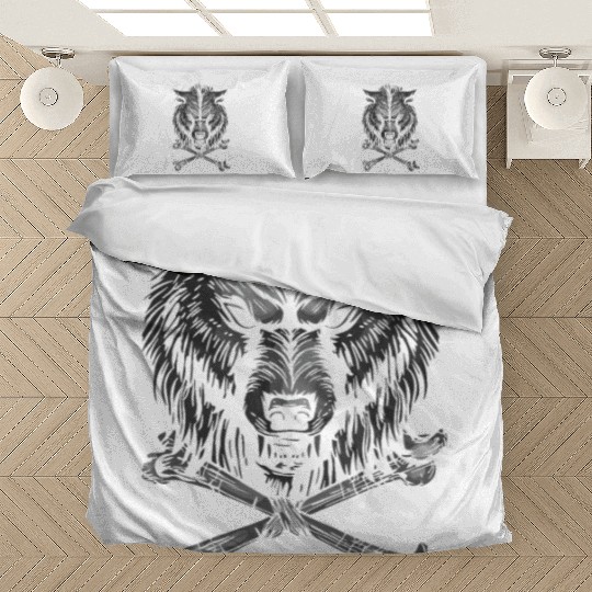 Wolf Skull and Crossbones Bedding Sets