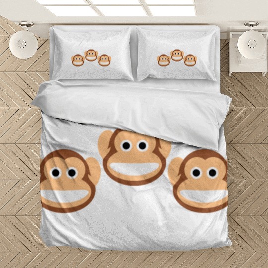 Not My Jungle Not My Monkeys Funny Three Monkey Bedding Sets