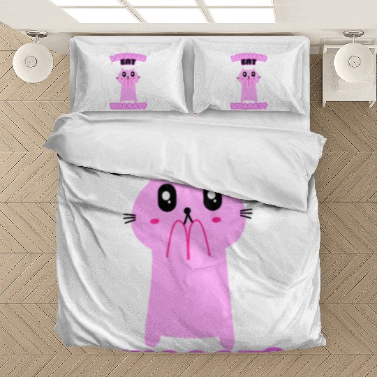 Lesbian Eat What Funny Cat Lesbian LGBTQ Bedding Sets