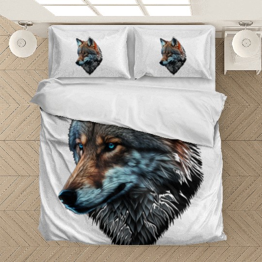 Wolf Portrait Animal Print Bedding Sets