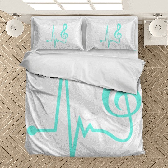Music Clef Note Violin Treble Sound Pulse ECG Bedding Sets