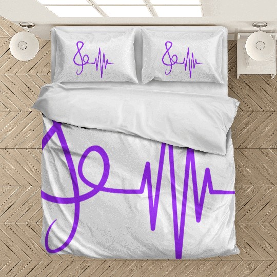 Music Clef Note Violin Treble Sound Pulse ECG Bedding Sets