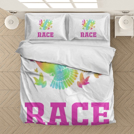 Retro Breed Train Race And Repeat Funny Pigeon Bedding Sets