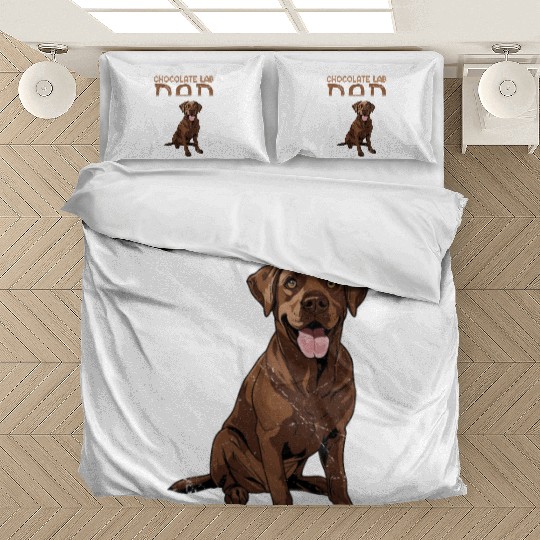 Labrador CHOCOLATE LAB DAD Labrador Owner Bedding Sets
