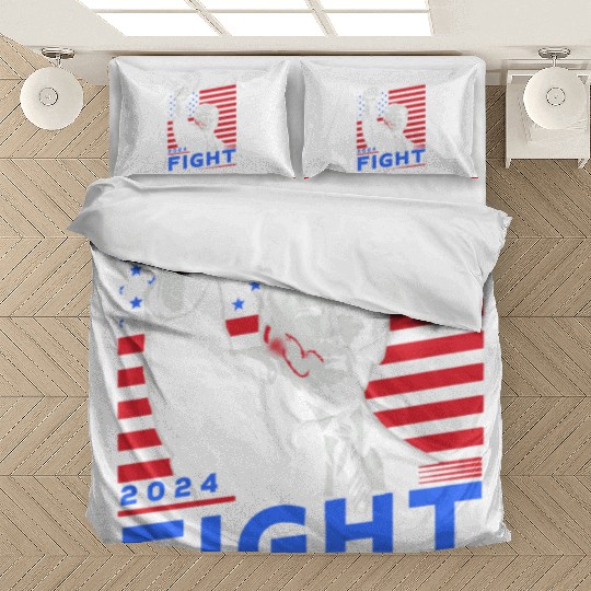 Trump Fight - Donald Trump Vance 2024 Fighting Us Bedding Sets