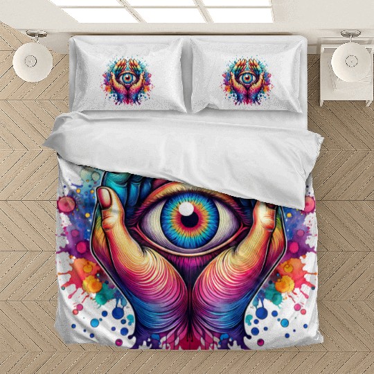 Psychedelic colorful eye Bedding Sets