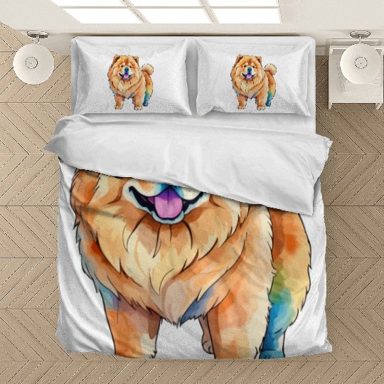 Chow Chow Watercolor Bedding Sets
