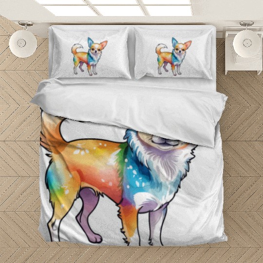 Chihuahua Watercolor Bedding Sets