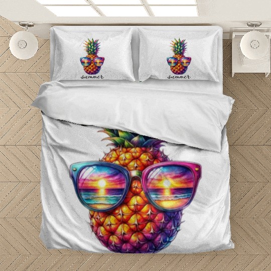 SUMMER PINEAPPLE SUNGLASSES Bedding Sets