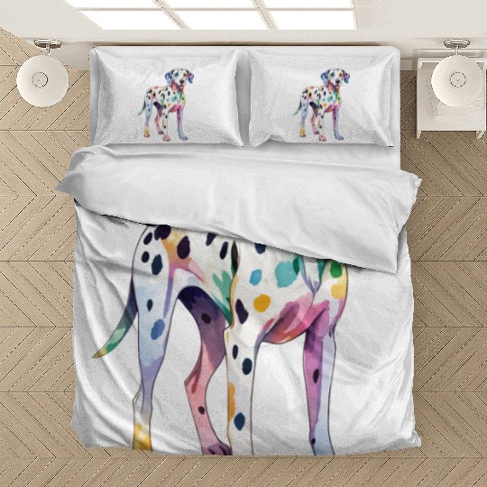 Dalmatian Dog Watercolor Bedding Sets