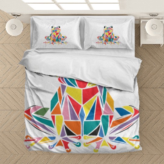 Colorful Geometric Reptiles Frog Art Design Bedding Sets