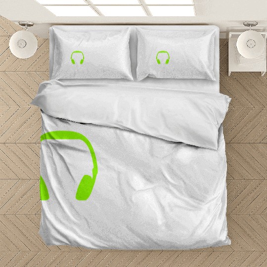 Music Headphone Text Letters Quote Saying Sound Bedding Sets