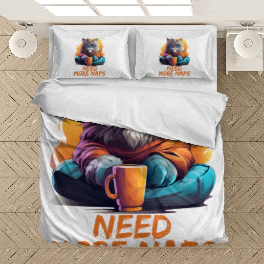 Persian Cat Need More Naps Kitten Cat Memes Bedding Sets