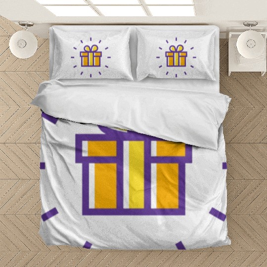 AA line icon of a gift box typically features a si Bedding Sets