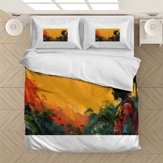 Digital Warrior: Tropical Twilight Bedding Sets