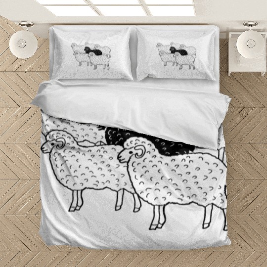 Black sheep make this world livable Bedding Sets