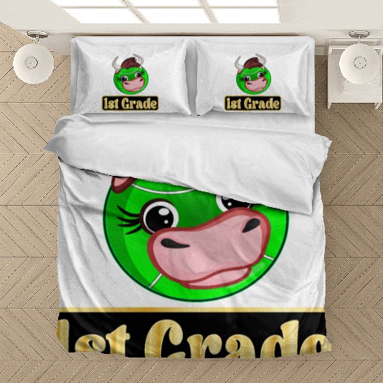 1st Grade Tennis Player Cow Bedding Sets