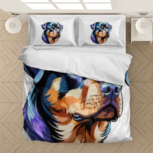Rottweiler Watercolor Bedding Sets