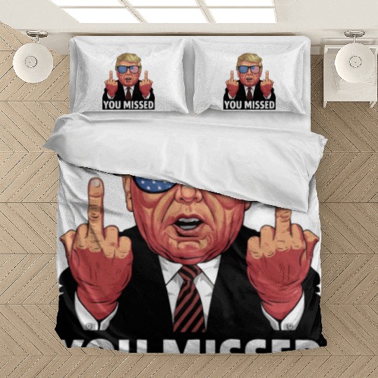 You Missed Trump 2024 US American Flag Bedding Sets