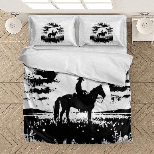cowboy funny cowboy hat wild western rodeo texas Bedding Sets