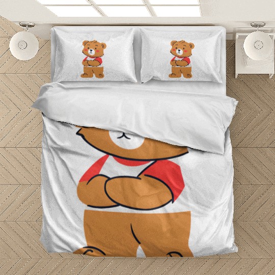 A nostalgic picture of a teddy bear Bedding Sets