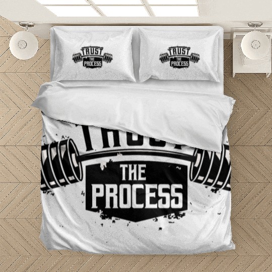 Trust The Process Motivational Quote Gym Bedding Sets