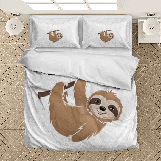 Be Grateful Slow Down Enjoy Life Sloth Inspiring Bedding Sets