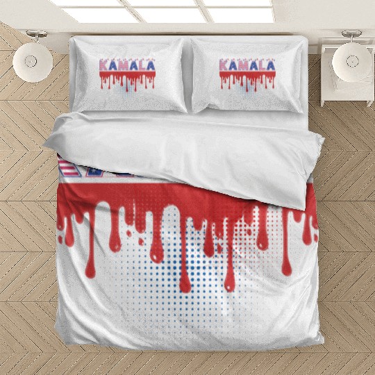 Kamala Harris Patriotic 2024 American Flag Theme Bedding Sets