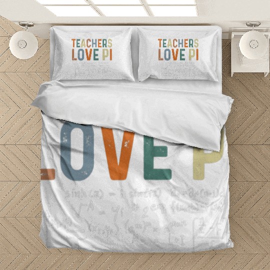 Funny Pi Day Math Teacher Bedding Sets 3.14 Pi Symbol
