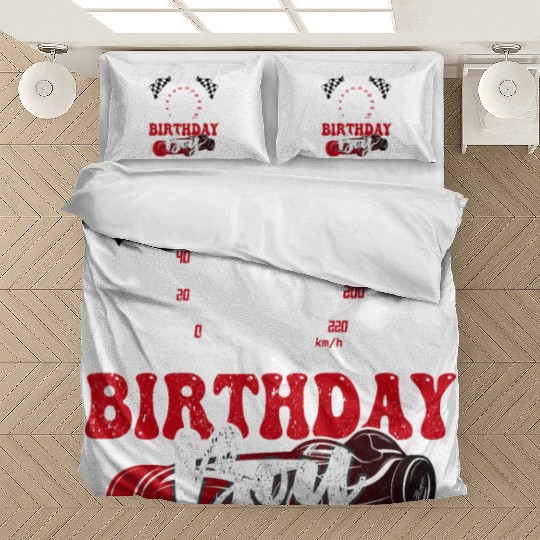 Kids Birthday Boy 8 Eight Race Car 8th Birthday Bedding Sets