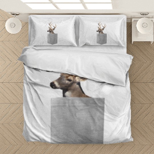 Deer In Your Pocket Bedding Sets - Funny Peeking Deer