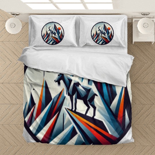 Abstract mountain goat Bedding Sets