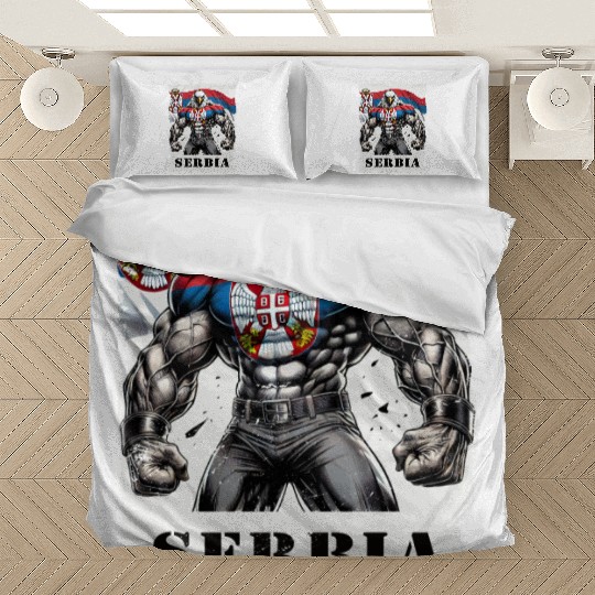 Serbia Eagle Bodybuilding Design Bedding Sets