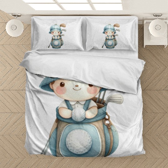 Boy with a Golf Bag Bedding Sets