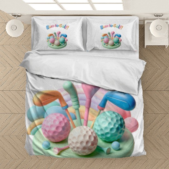 Born To Golf - 3D rainbow golf equipment Bedding Sets