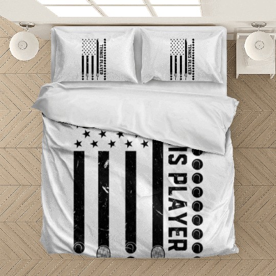 Tennis Player US Flag Tennis Bedding Sets