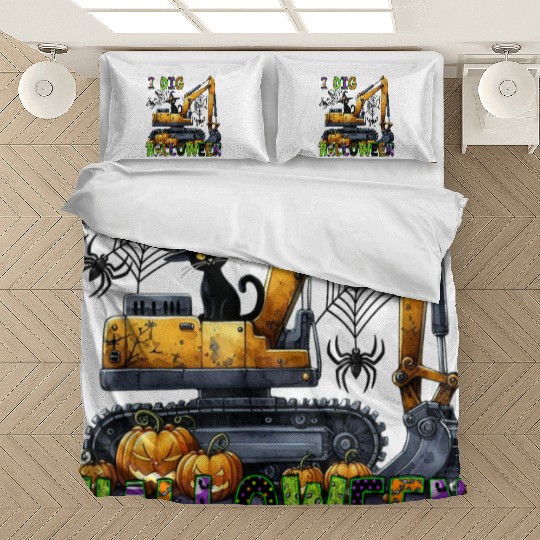 Construction Halloween Toddler I Dig Halloween Exc Bedding Sets