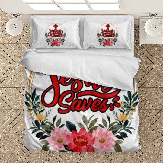 Jesus Saves Bible Text Love Jesus Christian Bedding Sets