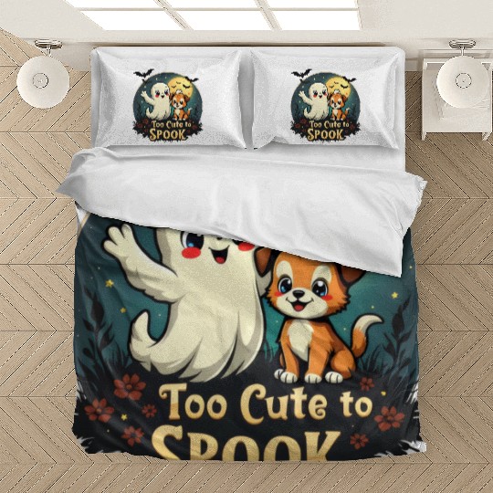 Too Cute To Spook Puppy And Ghost Bedding Sets