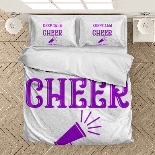 Keep Calm Cheer Mom Cheerleading Mother's Day Bedding Sets